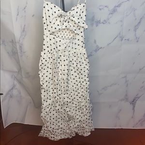 White polka dot dress